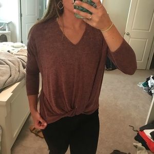 Maroon 3/4 Sleeve Blouse